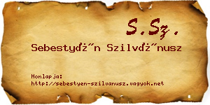 Sebestyén Szilvánusz névjegykártya
